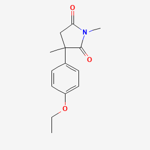 molecular formula C14H17NO3 B1658913 3-(4-Ethoxyphenyl)-1,3-dimethylpyrrolidine-2,5-dione CAS No. 62582-35-8