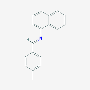 molecular formula C18H15N B1658914 1-Naphthalenamine, N-[(4-methylphenyl)methylene]- CAS No. 62595-39-5