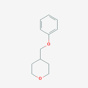 molecular formula C12H16O2 B1658921 4-Phenoxymethyl-tetrahydropyran CAS No. 62635-44-3