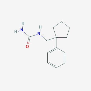 molecular formula C13H18N2O B1658923 Urea, [(1-phenylcyclopentyl)methyl]- CAS No. 62636-71-9