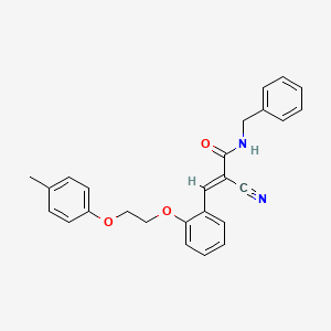 (E)-N-benzyl-2-cyano-3-[2-[2-(4-methylphenoxy)ethoxy]phenyl]prop-2-enamide