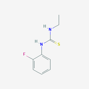 molecular formula C9H11FN2S B1658933 Thiourea, N-ethyl-N'-(2-fluorophenyl)- CAS No. 62644-10-4