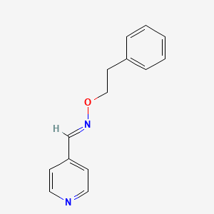 molecular formula C14H14N2O B1658947 4-Pyridinealdoxime O-Phenethyl Ether CAS No. 6267-22-7
