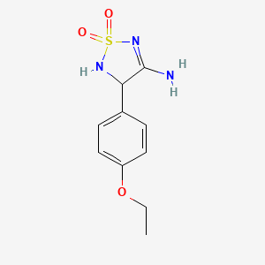 molecular formula C10H13N3O3S B1658951 3-(4-Ethoxyphenyl)-1,1-dioxo-2,3-dihydro-1,2,5-thiadiazol-4-amine CAS No. 6268-89-9