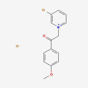 molecular formula C14H13Br2NO2 B1658952 3-Bromo-1-[2-(4-methoxyphenyl)-2-oxoethyl]pyridin-1-ium bromide CAS No. 6268-96-8