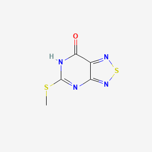 molecular formula C5H4N4OS2 B1658957 2-Methylthio-6-hydroxy-8-thiapurine CAS No. 62700-64-5