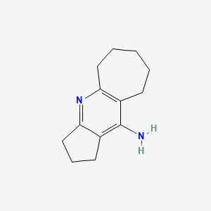 molecular formula C13H18N2 B1658964 10-Amino-2,3,4,5,7,8,9-heptahydro-1H-cyclohepta(b)cyclopenta(e)pyridine CAS No. 62732-45-0