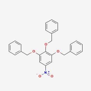 molecular formula C27H23NO5 B1658967 1,2,3-Tri(benzyloxy)-5-nitrobenzene CAS No. 6274-77-7