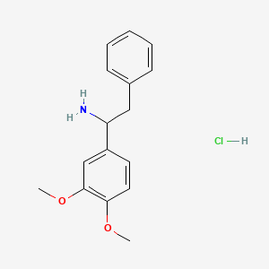 molecular formula C16H20ClNO2 B1658969 1-(3,4-Dimethoxyphenyl)-2-phenylethanamine hydrochloride CAS No. 6275-09-8