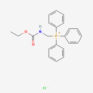 molecular formula C22H23ClNO2P B1658979 {[(Ethoxycarbonyl)amino]methyl}(triphenyl)phosphanium chloride CAS No. 62779-18-4