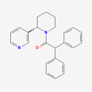 molecular formula C24H24N2O B1658980 Piperidine, 1-(diphenylacetyl)-2-(3-pyridinyl)-, (S)- CAS No. 62784-23-0