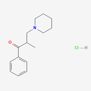 molecular formula C15H22ClNO B1658984 2-Methyl-1-phenyl-3-piperidin-1-ylpropan-1-one hydrochloride CAS No. 6281-80-7