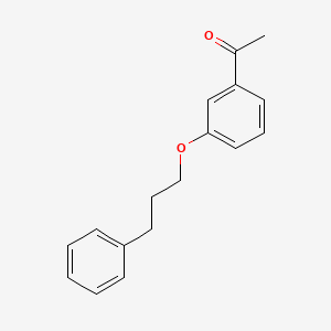 molecular formula C17H18O2 B1658999 1-[3-(3-Phenylpropoxy)phenyl]ethan-1-one CAS No. 62874-59-3