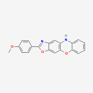 molecular formula C20H14N2O3 B1659000 5H-Oxazolo[4,5-b]phenoxazine, 2-(4-methoxyphenyl)- CAS No. 62878-35-7