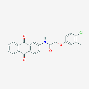 molecular formula C23H16ClNO4 B1659005 2-(4-Chloro-3-methylphenoxy)-N-(9,10-dioxo-9,10-dihydroanthracen-2-yl)acetamide CAS No. 6289-92-5
