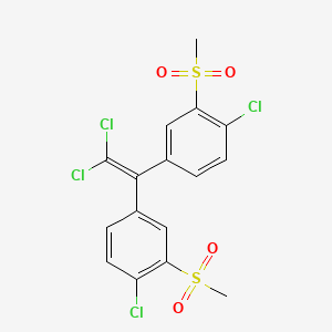 molecular formula C16H12Cl4O4S2 B1659017 Benzene, 1,1'-(dichloroethenylidene)bis(4-chloro-(methylsulfonyl)- CAS No. 62938-15-2