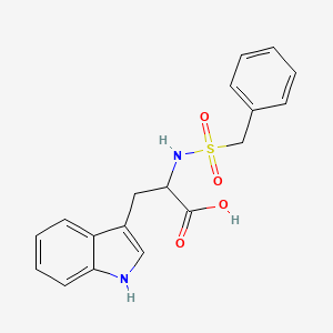 molecular formula C18H18N2O4S B1659022 2-(benzylsulfonylamino)-3-(1H-indol-3-yl)propanoic Acid CAS No. 6297-58-1