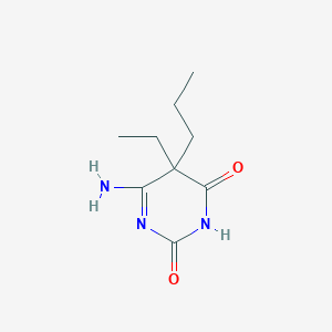 molecular formula C9H15N3O2 B1659024 6-Amino-5-ethyl-5-propylpyrimidine-2,4-dione CAS No. 6299-57-6