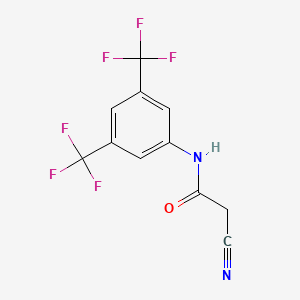 molecular formula C11H6F6N2O B1659030 Acetamide, N-[3,5-bis(trifluoromethyl)phenyl]-2-cyano- CAS No. 63035-03-0
