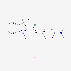 N,N-Dimethyl-4-[(E)-2-(1,3,3-trimethylindol-1-ium-2-yl)ethenyl]aniline;iodide