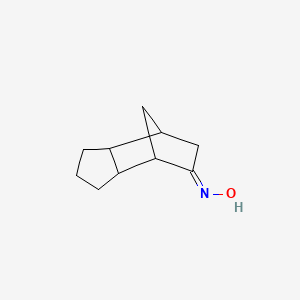 molecular formula C10H15NO B1659054 N-[(8E)-tricyclo[5.2.1.0^{2,6}]decan-8-ylidene]hydroxylamine CAS No. 6319-15-9