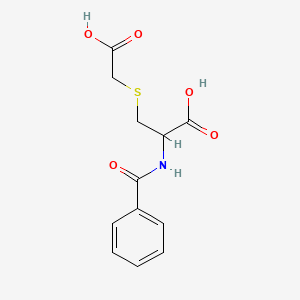molecular formula C12H13NO5S B1659074 2-Benzamido-3-(carboxymethylsulfanyl)propanoic acid CAS No. 6332-29-2