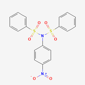molecular formula C18H14N2O6S2 B1659076 N-(benzenesulfonyl)-N-(4-nitrophenyl)benzenesulfonamide CAS No. 6335-05-3
