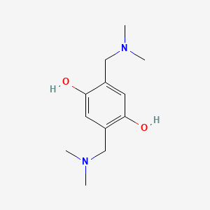 molecular formula C12H20N2O2 B1659079 Hydroquinone, 2,5-bis((dimethylamino)methyl)- CAS No. 6339-48-6