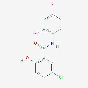 molecular formula C13H8ClF2NO2 B1659085 Benzamide, 5-chloro-N-(2,4-difluorophenyl)-2-hydroxy- CAS No. 634189-17-6