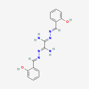 molecular formula C16H16N6O2 B1659089 (1Z,2Z)-N'~1~,N'~2~-bis[(E)-(2-hydroxyphenyl)methylidene]ethanedihydrazonamide CAS No. 6343-38-0