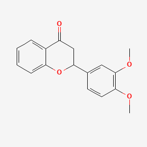 molecular formula C17H16O4 B1659093 2-(3,4-Dimethoxyphenyl)-2,3-dihydro-4H-chromen-4-one CAS No. 6344-21-4