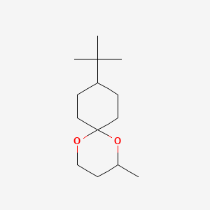 molecular formula C14H26O2 B1659095 1,5-Dioxaspiro[5.5]undecane, 9-(1,1-dimethylethyl)-2-methyl- CAS No. 63449-90-1
