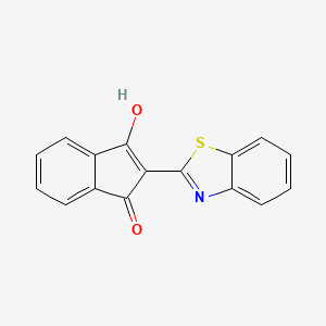 molecular formula C16H9NO2S B1659096 2-(1,3-Benzothiazol-2-yl)-3-hydroxyinden-1-one CAS No. 6345-71-7