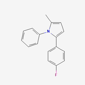 molecular formula C17H14FN B1659100 2-(4-Fluorophenyl)-5-methyl-1-phenyl-1H-pyrrole CAS No. 634598-34-8