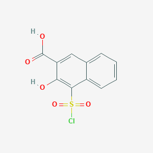 molecular formula C11H7ClO5S B1659101 2-Hydroxy-3-carboxy-naphthalene-1-sulfonylchloride CAS No. 63460-69-5