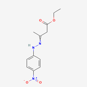 molecular formula C12H15N3O4 B1659102 Butanoic acid, 3-[(4-nitrophenyl)hydrazono]-, ethyl ester CAS No. 63467-28-7