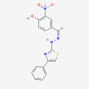 4-Hydroxy-3-nitrobenzaldehyde (4-phenyl-1,3-thiazol-2-yl)hydrazone