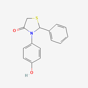 B1659113 3-(4-Hydroxyphenyl)-2-phenyl-1,3-thiazolidin-4-one CAS No. 63524-35-6
