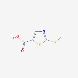 molecular formula C5H5NO2S2 B1659115 5-Thiazolecarboxylic acid, 2-(methylthio)- CAS No. 635283-90-8