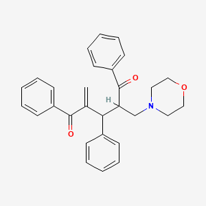 molecular formula C29H29NO3 B1659118 1,5-Pentanedione, 2-methylene-4-(4-morpholinylmethyl)-1,3,5-triphenyl- CAS No. 63552-96-5