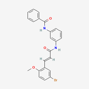 N-[3-[[(E)-3-(5-bromo-2-methoxyphenyl)prop-2-enoyl]amino]phenyl]benzamide