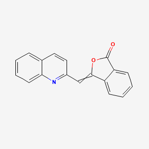 molecular formula C18H11NO2 B1659125 1(3H)-Isobenzofuranone, 3-(2-quinolinylmethylene)- CAS No. 6365-50-0