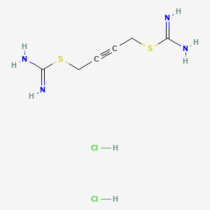 molecular formula C6H12Cl2N4S2 B1659132 Pseudourea, 2,2'-(2-butynylene)dithiodi-, dihydrochloride CAS No. 63680-28-4