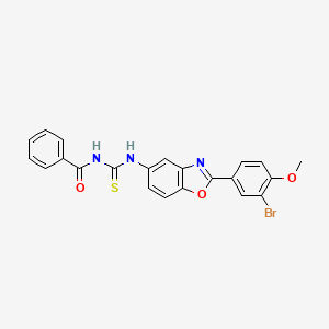N-[[2-(3-bromo-4-methoxyphenyl)-1,3-benzoxazol-5-yl]carbamothioyl]benzamide
