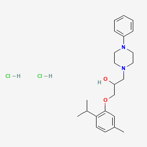 2-Propanol, 1-(2-isopropyl-5-methylphenoxy)-3-(4-phenylpiperazinyl)-, dihydrochloride