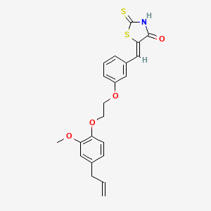 (5Z)-5-[[3-[2-(2-methoxy-4-prop-2-enylphenoxy)ethoxy]phenyl]methylidene]-2-sulfanylidene-1,3-thiazolidin-4-one
