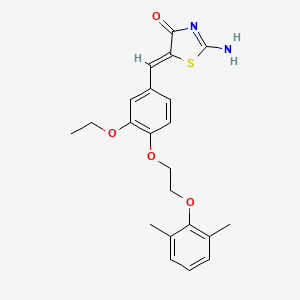 (5Z)-2-amino-5-[[4-[2-(2,6-dimethylphenoxy)ethoxy]-3-ethoxyphenyl]methylidene]-1,3-thiazol-4-one