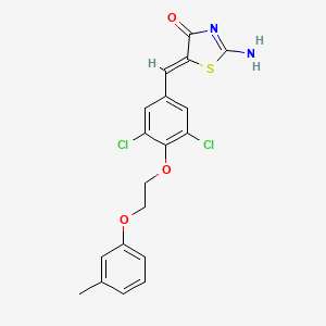 (5Z)-2-amino-5-[[3,5-dichloro-4-[2-(3-methylphenoxy)ethoxy]phenyl]methylidene]-1,3-thiazol-4-one