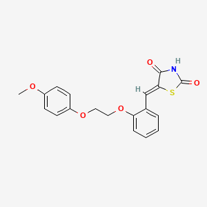 (5Z)-5-[[2-[2-(4-methoxyphenoxy)ethoxy]phenyl]methylidene]-1,3-thiazolidine-2,4-dione