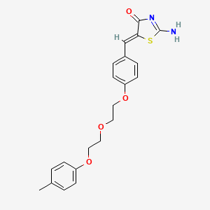 molecular formula C21H22N2O4S B1659152 (5Z)-2-amino-5-[[4-[2-[2-(4-methylphenoxy)ethoxy]ethoxy]phenyl]methylidene]-1,3-thiazol-4-one CAS No. 6373-78-0